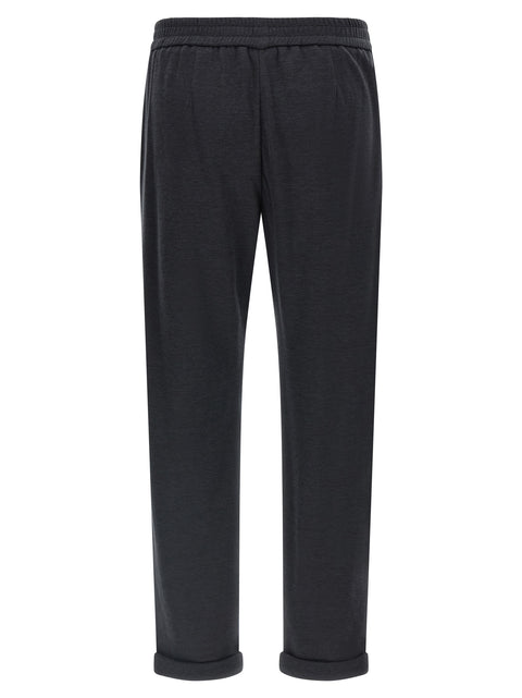 Brunello Cucinelli Shiny Pocket Detail Joggers