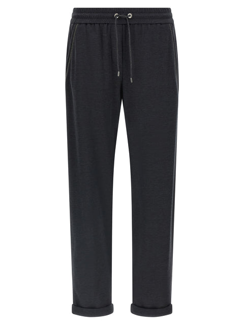 Brunello Cucinelli Shiny Pocket Detail Joggers