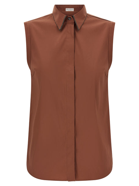 Brunello Cucinelli Shiny Trim Shirt