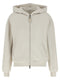 Brunello Cucinelli Shiny Zipper Pull Hoodie