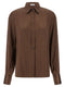 Brunello Cucinelli Stretch Silk Satin Shirt