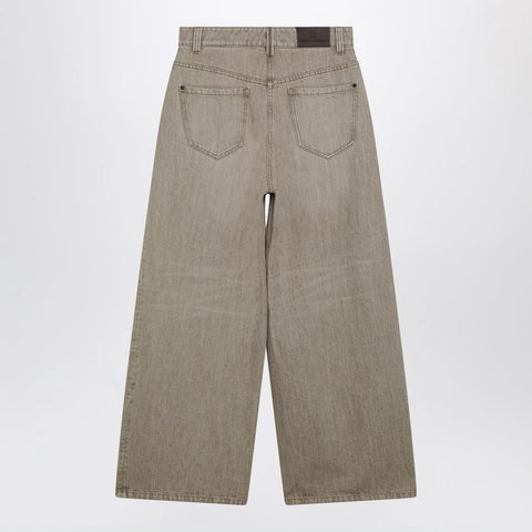 Brunello Cucinelli Wide-leg desert-colored jeans