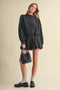 Bubble Hem Cropped Jacket and Shorts Set