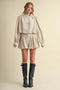 Bubble Hem Cropped Jacket and Shorts Set