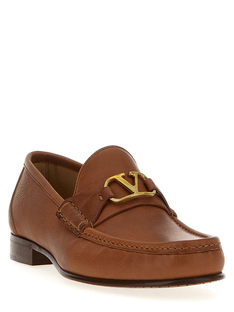 Buffalo Leather Vlogo Signature Loafers