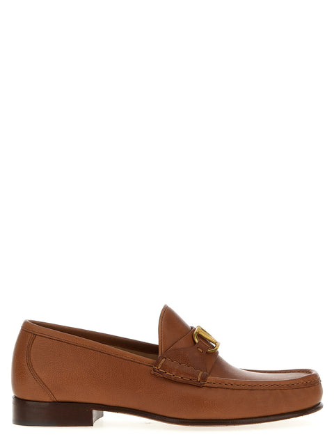 Buffalo Leather Vlogo Signature Loafers