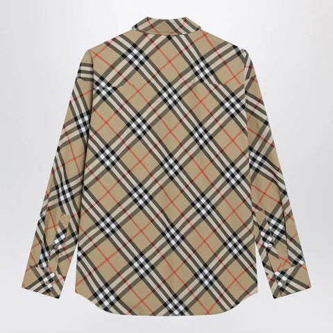 Burberry Beige shirt with Check pattern