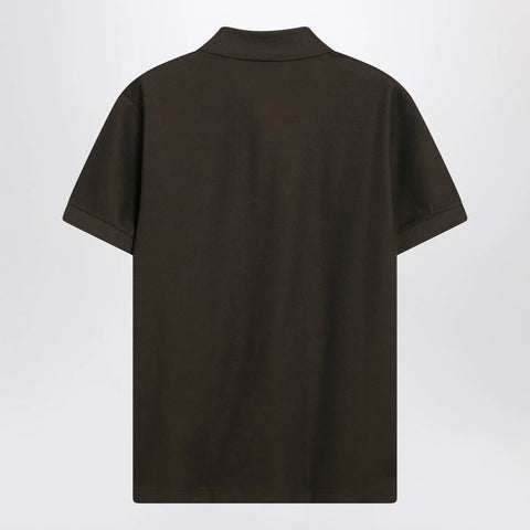 Burberry Dark green cotton polo shirt with EKD