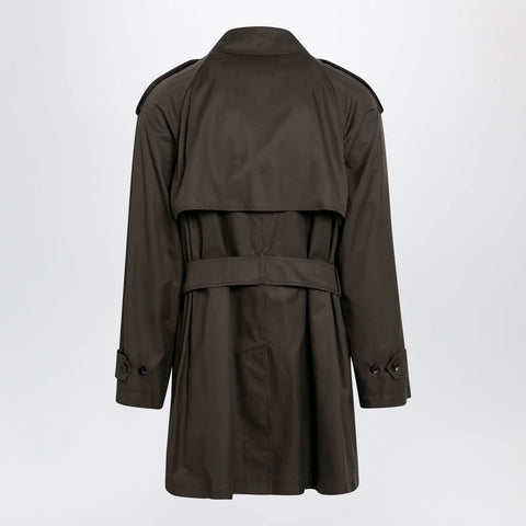 Burberry Leadenham mid-length gabardine trench coat in brown