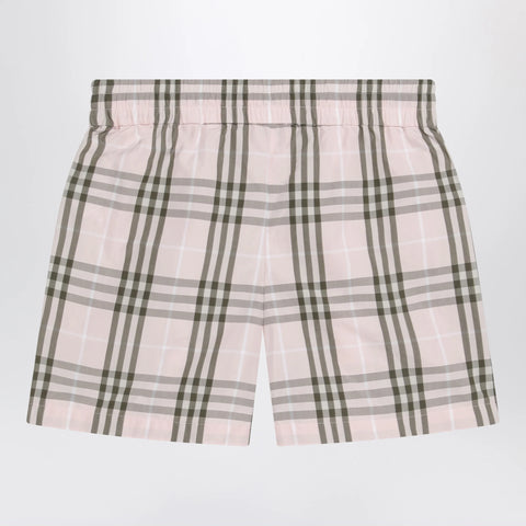 Burberry Pink Mallow check pattern shorts