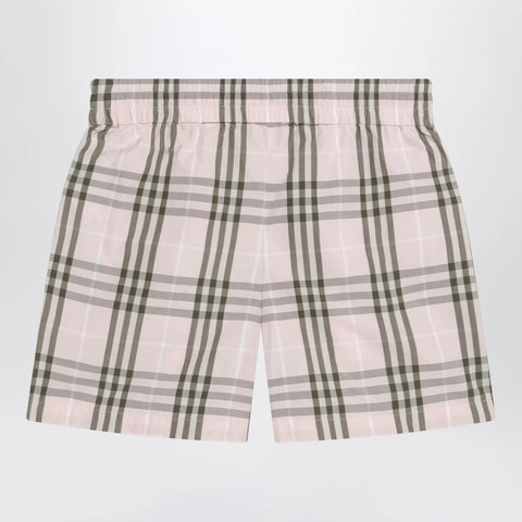 Burberry Pink Mallow check pattern shorts