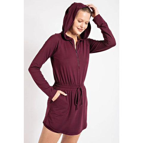 Butter 2 in 1 Longsleeves Romper with Hoodie Cassis-Romper-Rae Mode-S-Urbanheer