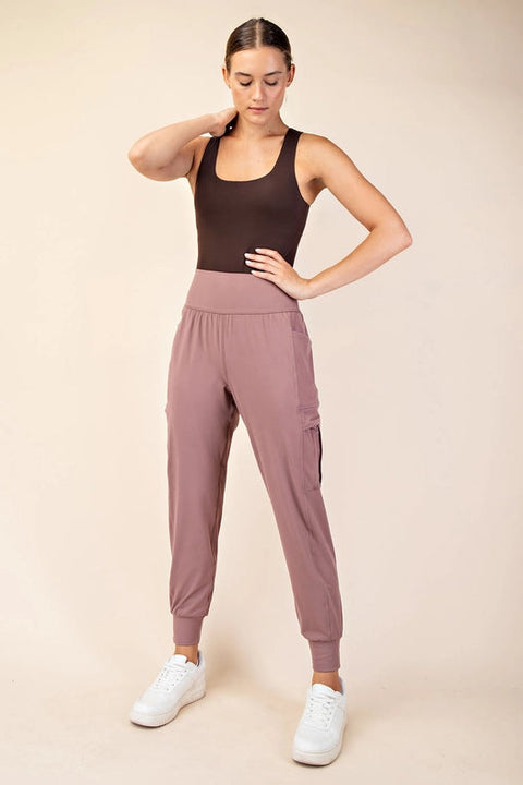 Butter Jogger with Side Pockets Clay Rose-Jogger-Rae Mode-S-Urbanheer