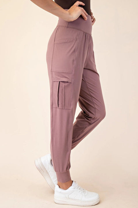 Butter Jogger with Side Pockets Clay Rose-Jogger-Rae Mode-S-Urbanheer