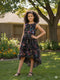 Butterfly High Low Hem Mesh Dress