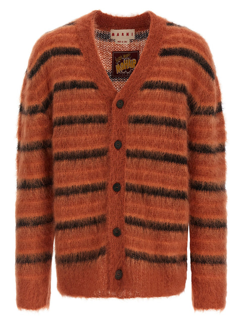Marni Brushed Striped Cardigan