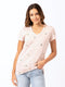 Cacti Embroidery V-Neck Tee