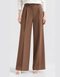Cannes Wool Pleated Trousers - Cocoa Truffle
