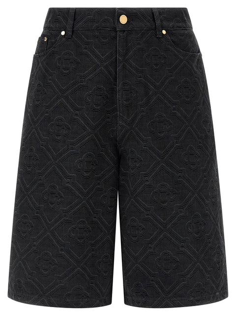 Casablanca Laser Monogram Denim Bermuda Shorts