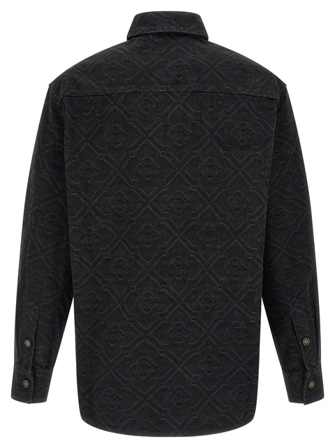Casablanca Laser Monogram Denim Overshirt
