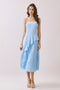 Cascading Asymmetric Ruffle Square-Neck Dress