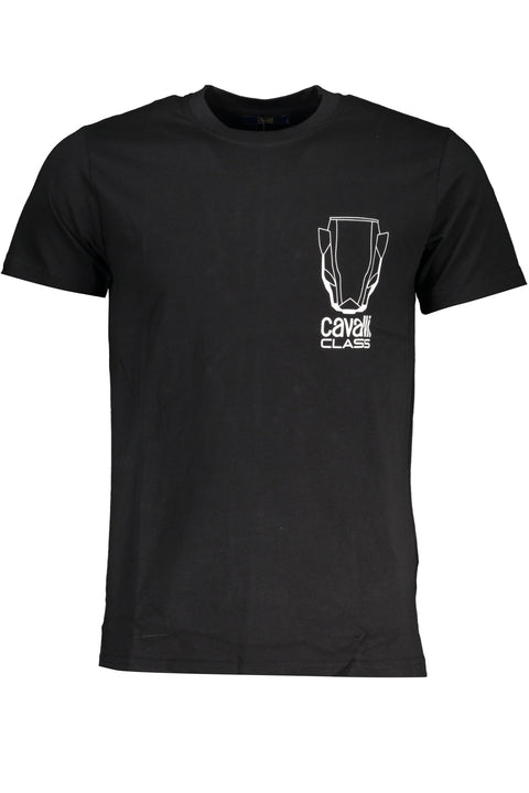 Cavalli Class Men'S Short Sleeve T-Shirt Black-T-Shirt-CAVALLI CLASS-BLACK-L-Urbanheer