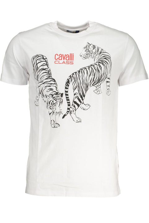 Cavalli Class Men'S Short Sleeved T-Shirt White-T-Shirt-CAVALLI CLASS-WHITE-L-Urbanheer