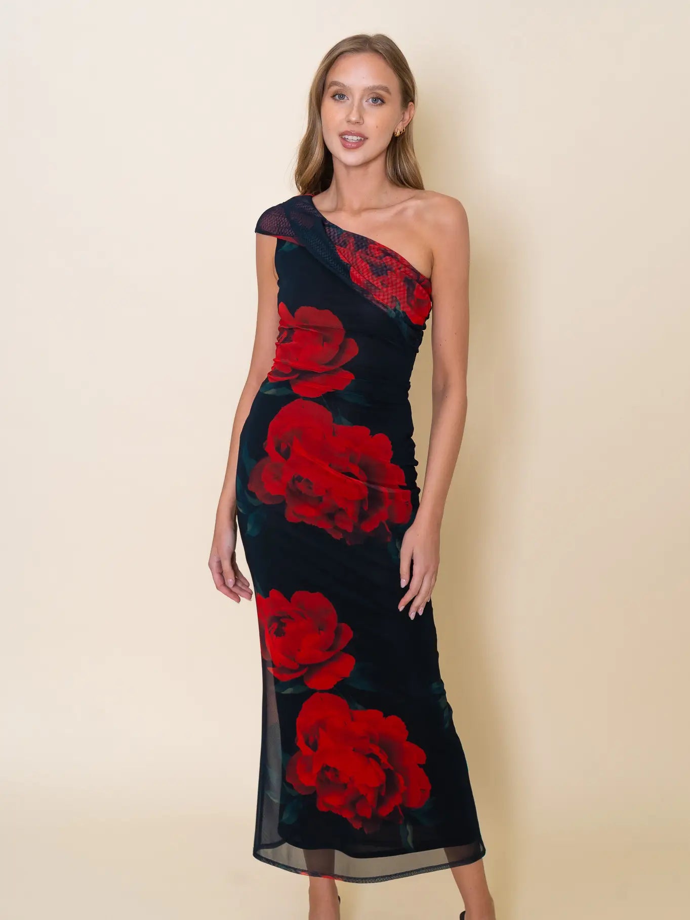 fore maxi dress Floral Sequin Detailed Cowl Neck Maxi DRESS from Fore Collection  Urbanheer
