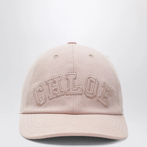 Chloé Pink cotton denim baseball cap