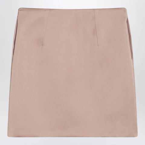 Chloé Short pink satin pencil skirt