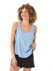 Clarice 2.0 Stretch Chambray Button Tank