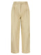 Co Beige Leather Pearl Pants