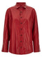 Co Red Leather Shirt