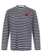 Comme Des Garçons Play Logo Patch Stripes T-shirt