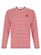 Comme Des Garçons Play Striped T-shirt With Heart Patch
