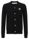 Comme Des Garçons Play Wool Cardigan With Heart Patch