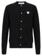 Comme Des Garçons Play Wool Cardigan With Heart Patch