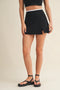 Contrast Binding Skort with Slit - Black