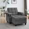 Convertible Chaise Lounge Sleeper Chair - Dark Gray