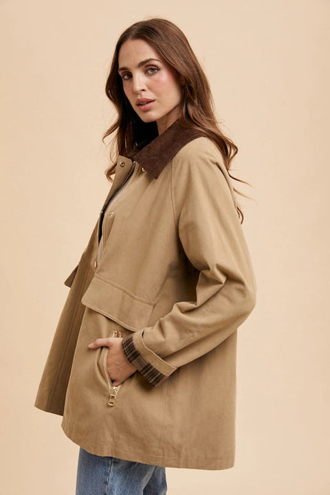 Cotton Chore Jacket SANDY BEIGE-Jacket-In Loom-S-Urbanheer