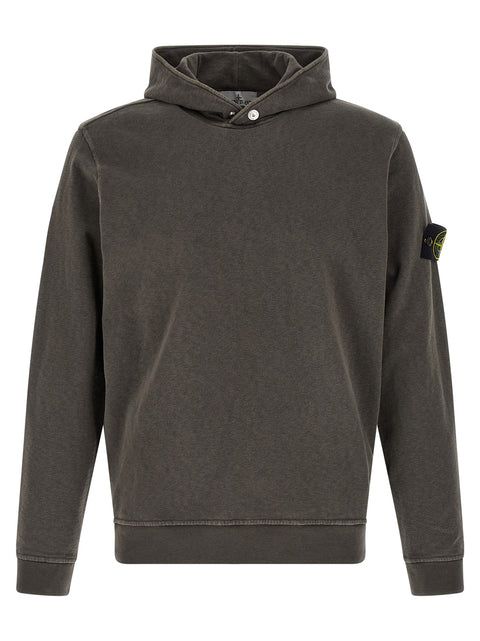 Cotton Hoodie with Flamed Effect for Comfort
