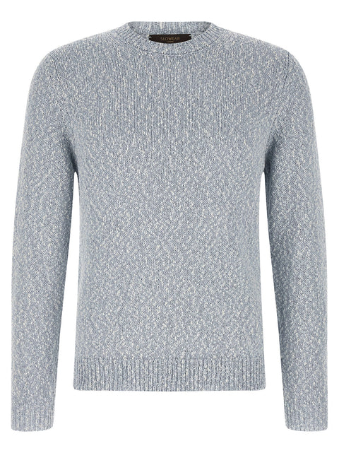 Cotton Two-Tone Yarn Sweater