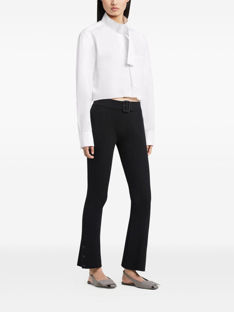 Courreges Pre Courrèges Ribbed knitted trousers