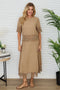 Crochet Lace Hem Linen Skirt