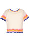 Crochet Short Sleeve Top Scallop Hem
