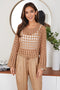 Cropped Open Knit Fuzzy Sweater-Sweater-MILIO MILANO-OS-CAMEL-Urbanheer