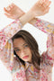 Cyrus Silk Puff Sleeve Blouse Pink