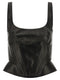 Ermanno Scervino Peplos Leather Top