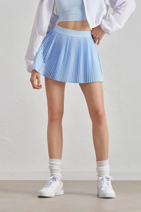 Daisy Pleated Tennis Skirt Echo Blue-Skirt-91thelabel-S-Echo Blue-Urbanheer