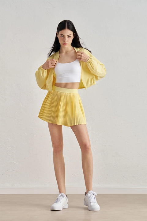Daisy Pleated Tennis Skirt Soft Butter-Skirt-91thelabel-S-Soft Butter-Urbanheer